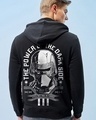 Shop Men's Black Dark Side Graphic Printed Hoodies-Front