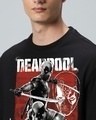 Shop Men's Black Deadpool Duo Graphic Printed Oversized T-shirt