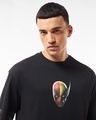 Shop Men's Black Deadpool Duo Graphic Printed Oversized T-shirt