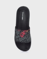 Shop Men's Black Deadpool Printed Velcro Sliders