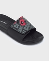 Shop Men's Black Deadpool Printed Velcro Sliders