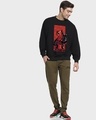 Shop Men's Black Deadpool Reloaded Graphic Printed Oversized Sweatshirt