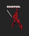 Shop Men's Black Deadpool Sword Graphic Printed T-shirt-Full