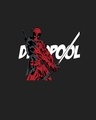 Shop Men's Black Deadpool Sword Printed Velcro Sliders