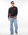 Shop Men's Black Deadpool Typography Oversized Sweater-Full