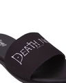 Shop Men's Black Death Note Typography Sliders