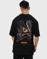Shop Men's Black Deathstroke Graphic Printed Oversized T-shirt-Design