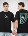 Shop Men's Black Deku Graphic Printed Oversized T-shirt-Front