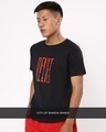 Shop Men's Black Delhi City Typography T-shirt-Design