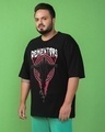 Shop Men's Black Dementors Graphic Printed Oversized Plus Size T-shirt-Design