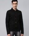 Shop Men's Black Denim Jacket-Front