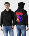 Shop Men's Black Diablo Graphic Printed Hoodie-Front