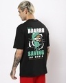 Shop Men's Black Dino Graphic Printed Oversized T-shirt-Design