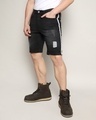 Shop Men's Black Distressed Shorts-Front