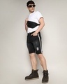 Shop Men's Black Distressed Shorts-Full