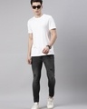 Shop Men's Black Distressed Slim Fit Jeans