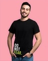 Shop Men's Black Do Not Fear Typography T-shirt-Front
