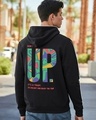 Shop Men's Black Dont Grow Up Graphic Printed Hoodies-Front