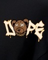 Shop Men's Black Dope Bear Graphic Printed Oversized Hoodies