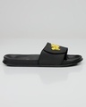 Shop Men's Black Dope Printed Velcro Sliders-Design