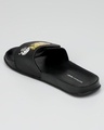 Shop Men's Black Dope Printed Velcro Sliders-Full