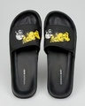 Shop Men's Black Dope Printed Velcro Sliders