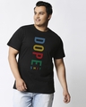 Shop Men's Black Dope Shit Typography Plus Size T-shirt-Front
