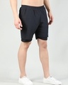 Shop Men's Grey Double Layered Sports Shorts-Design