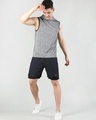 Shop Men's Grey Double Layered Sports Shorts