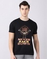 Shop Men's Black Anime Dragon Ball Z Never Give Up Graphic Printed T-shirt-Front