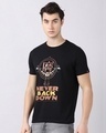 Shop Men's Black Anime Dragon Ball Z Never Give Up Graphic Printed T-shirt-Full