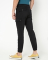 Shop Men's Black Drawstring Hem Cargo Pants-Design