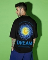 Shop Men's Black Dream Graphic Printed Oversized T-shirt