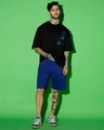 Shop Men's Black Dream Graphic Printed Oversized T-shirt