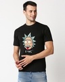 Shop Men's Black E=mcsquare Cotton T-shirt-Front