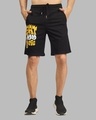 Shop Men's Black Eat My Shorts Graphic Printed Relaxed Fit Shorts-Front