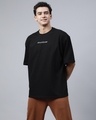 Shop Men's Black Eclectic Cosmic Reflective Printed Oversized T-shirt-Design