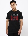 Shop Men's Black El Dorado Graphic Printed T-shirt-Front
