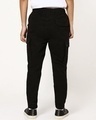 Shop Men's Black Elastic Waistband Cargo Pants-Design