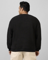 Shop Men's Black Embroidered Oversized Plus Size Sweatshirt-Design