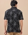 Shop Men's Black Embroidered Oversized Shirt-Full