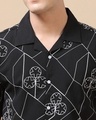 Shop Men's Black Embroidered Oversized Shirt