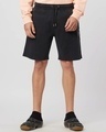 Shop Men's Black Embroidered Shorts-Front