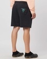 Shop Men's Black Embroidered Shorts-Design