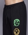 Shop Men's Black Emoji Printed Relaxed Fit Joggers