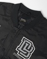 Shop Men's Black Error Typography Plus Size Oversized Bomber Jacket