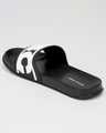 Shop Men's Black Escape Silicon Pool Sliders-Full