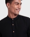 Shop Men's Black Ethnic Tape Relaxed Fit Shirt