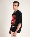 Shop Men's Black Evolve Puff Printed Oversized T-shirt-Full