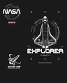 Shop Men's Black Explorer NASA Graphic Printed Oversized Plus Size T-shirt
